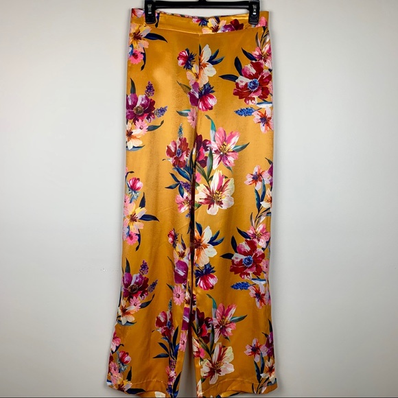🔥BAR III🔥Floral-Print Wide Leg Pants Pockets Small NWT - Picture 2 of 3